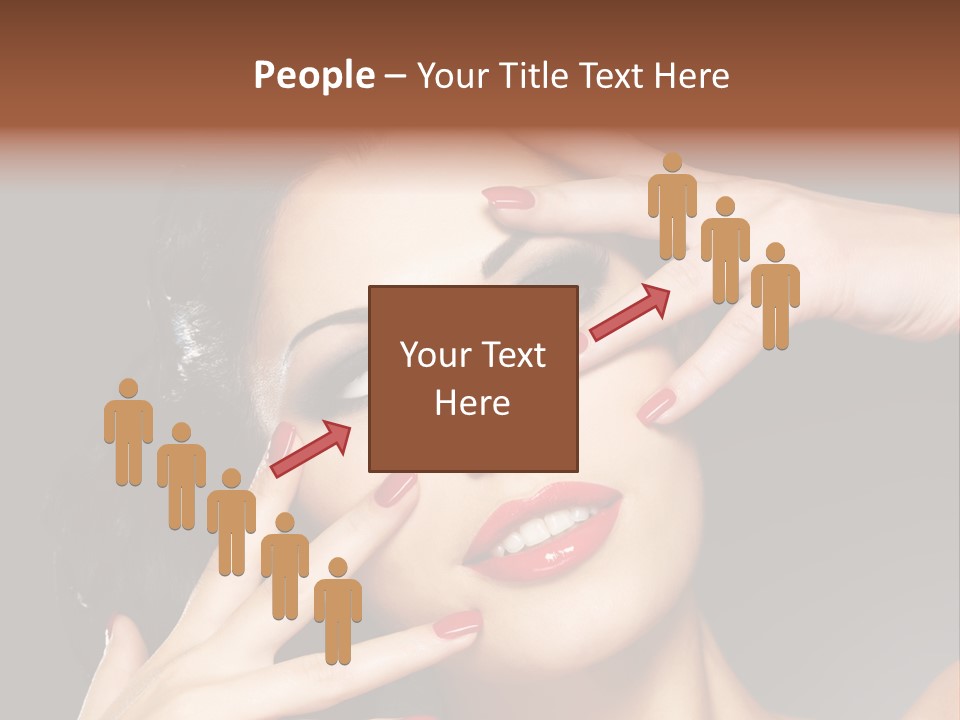 Beautiful Design Red Manicure PowerPoint Template