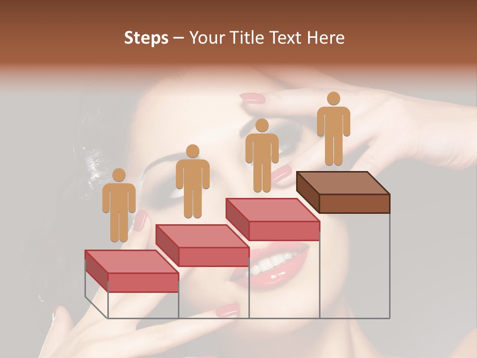 Beautiful Design Red Manicure PowerPoint Template