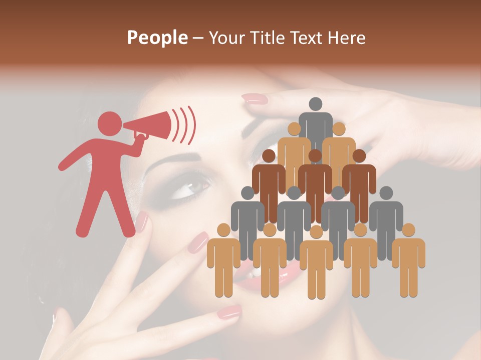 Beautiful Design Red Manicure PowerPoint Template