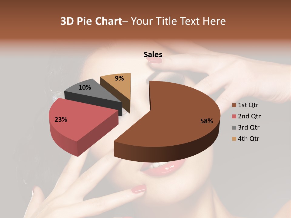 Beautiful Design Red Manicure PowerPoint Template