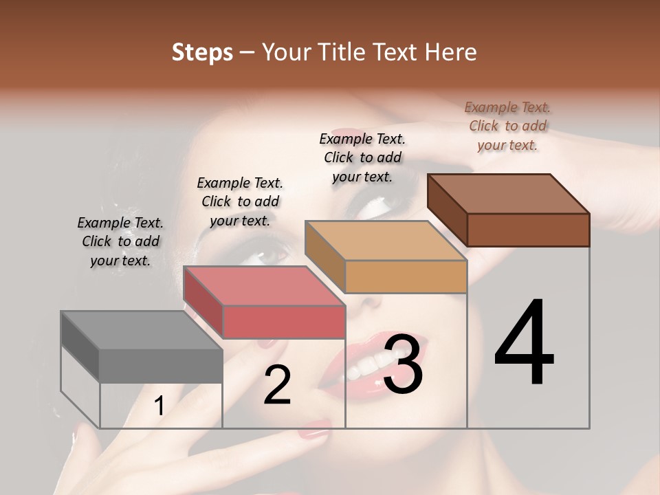 Beautiful Design Red Manicure PowerPoint Template