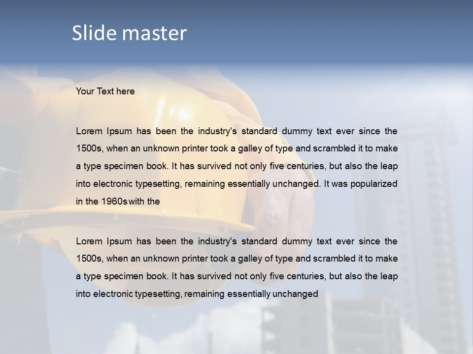 Arm Occupation Blue PowerPoint Template