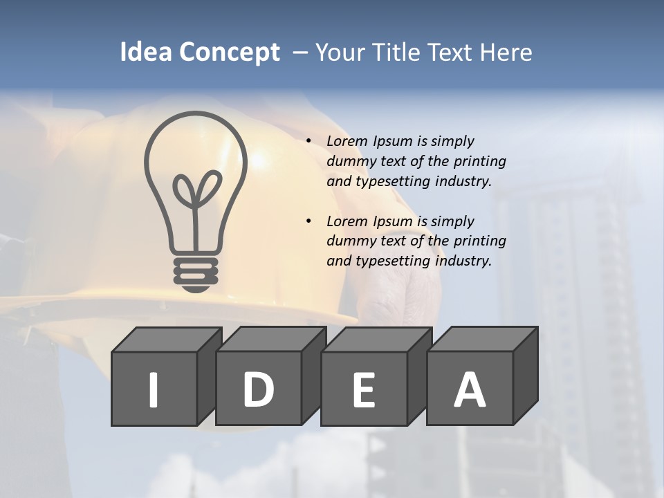 Arm Occupation Blue PowerPoint Template