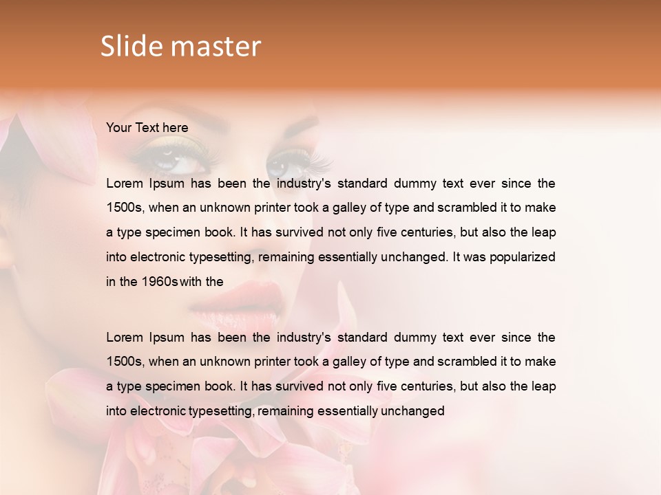 Background Brunette Head PowerPoint Template