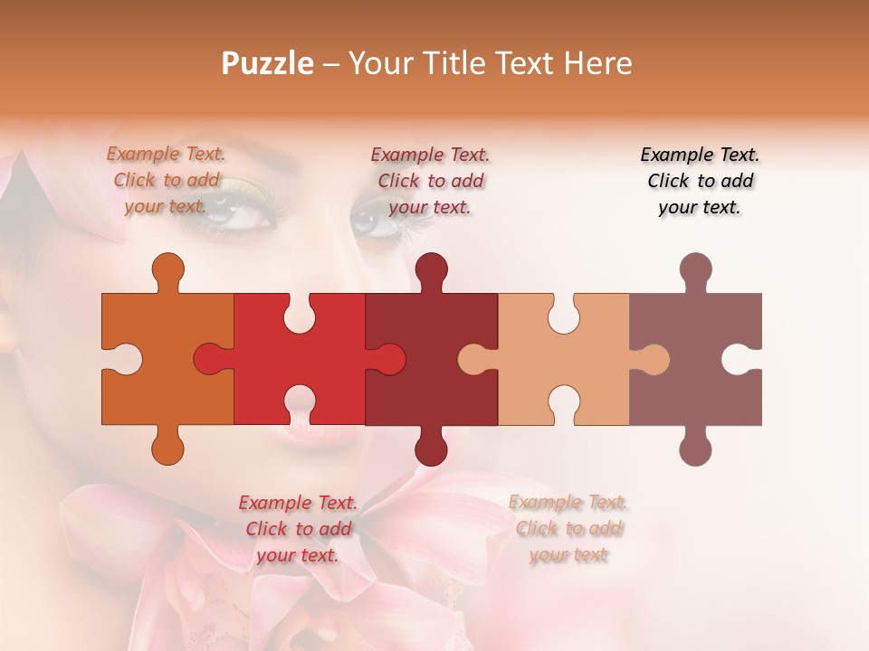 Background Brunette Head PowerPoint Template