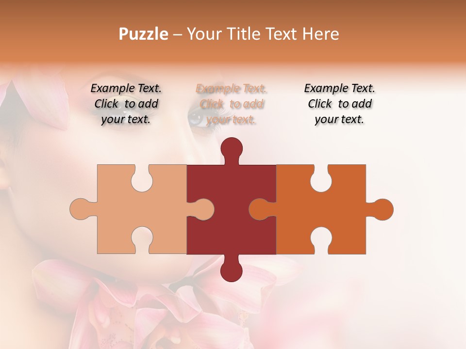 Background Brunette Head PowerPoint Template