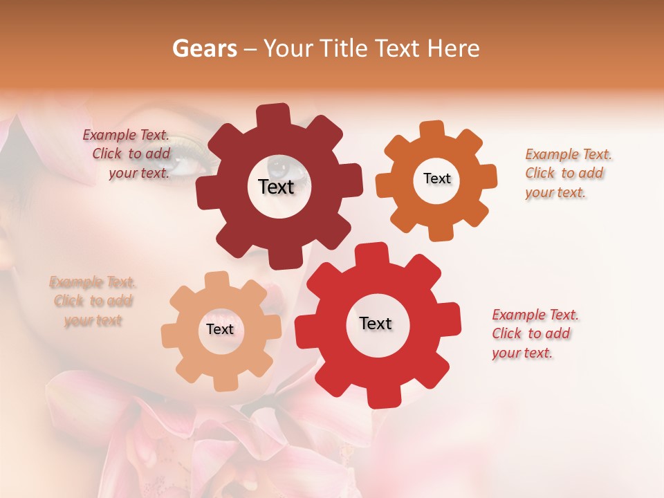 Background Brunette Head PowerPoint Template