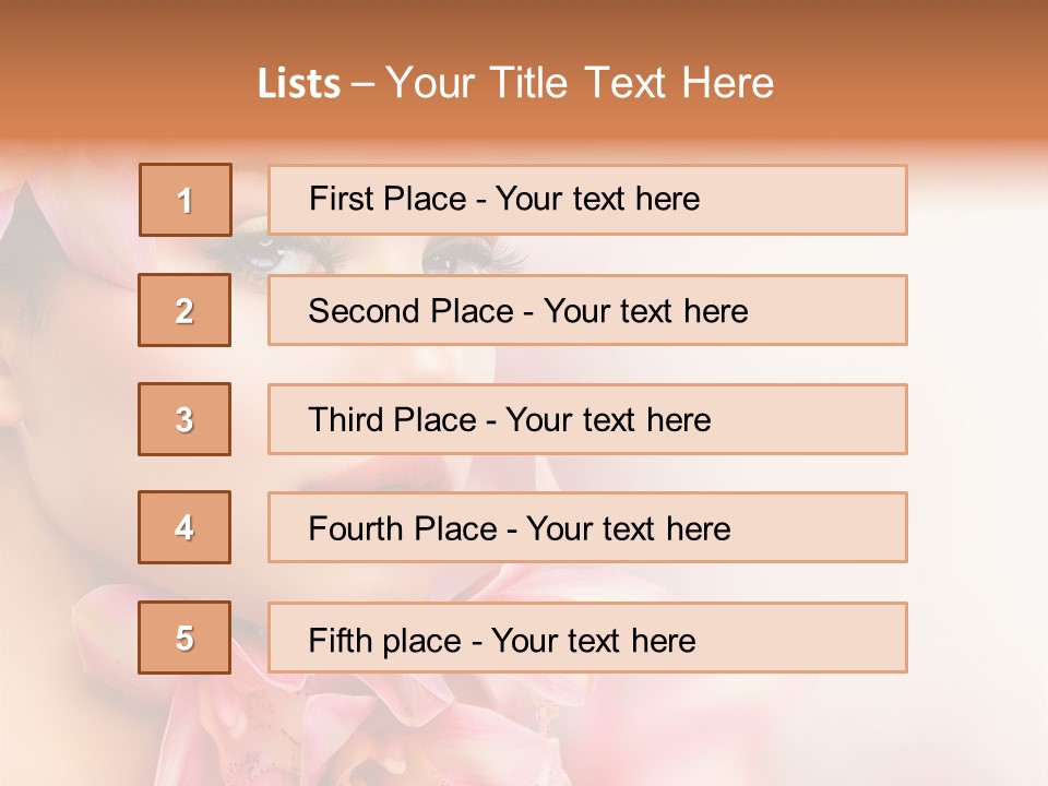 Background Brunette Head PowerPoint Template