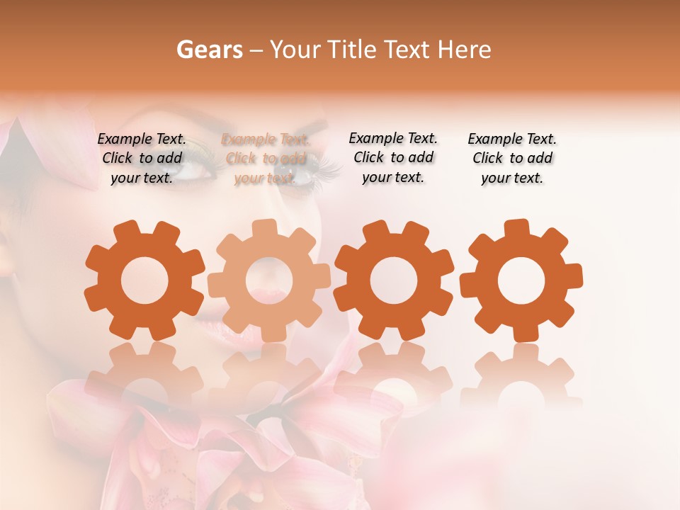 Background Brunette Head PowerPoint Template