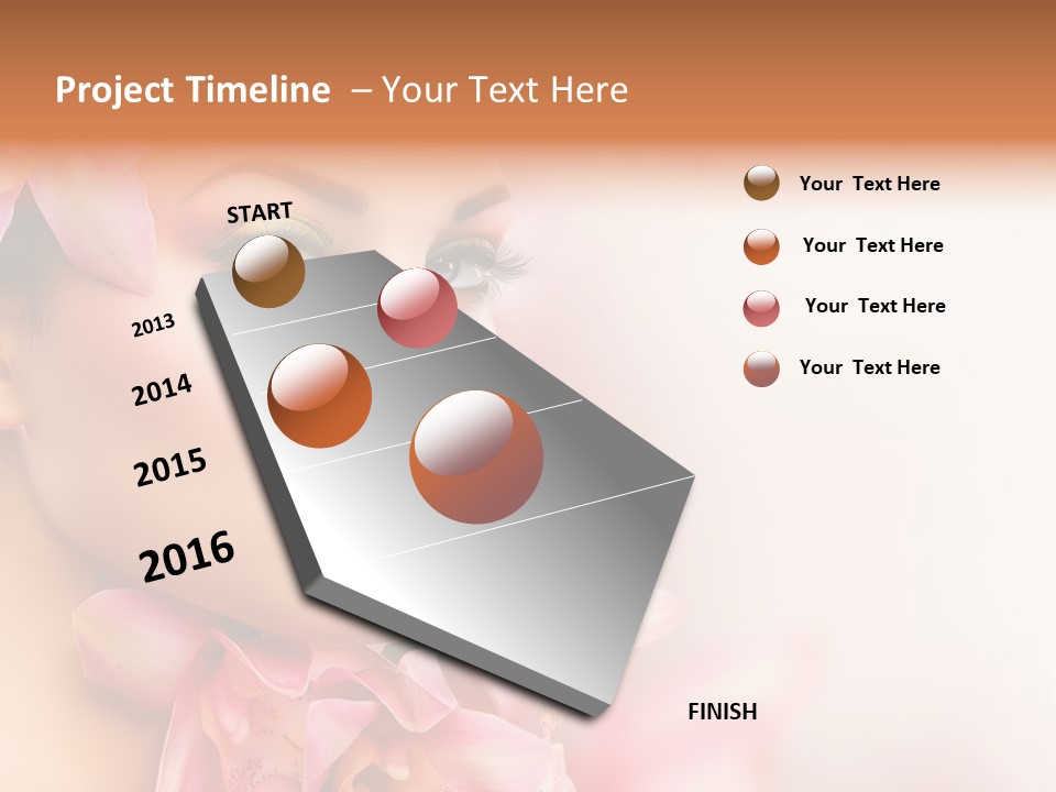 Background Brunette Head PowerPoint Template
