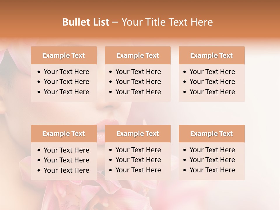 Background Brunette Head PowerPoint Template