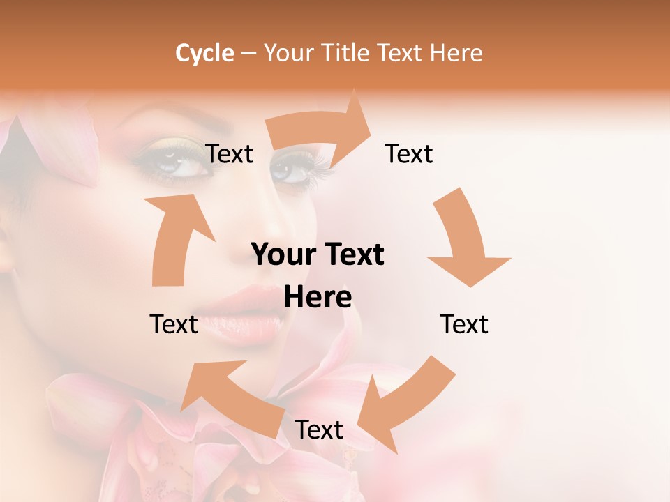 Background Brunette Head PowerPoint Template