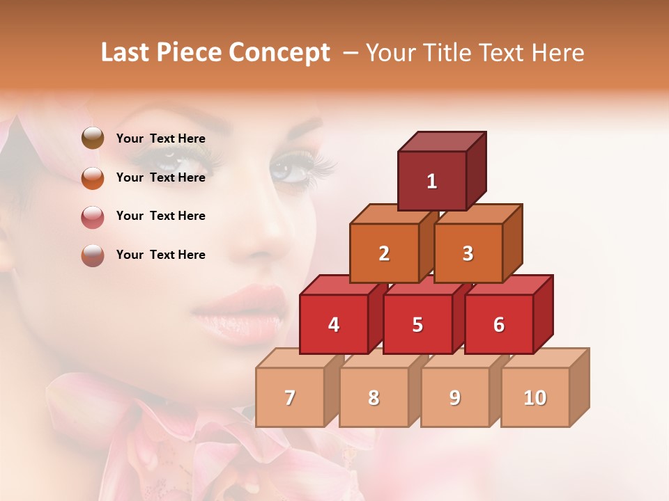 Background Brunette Head PowerPoint Template