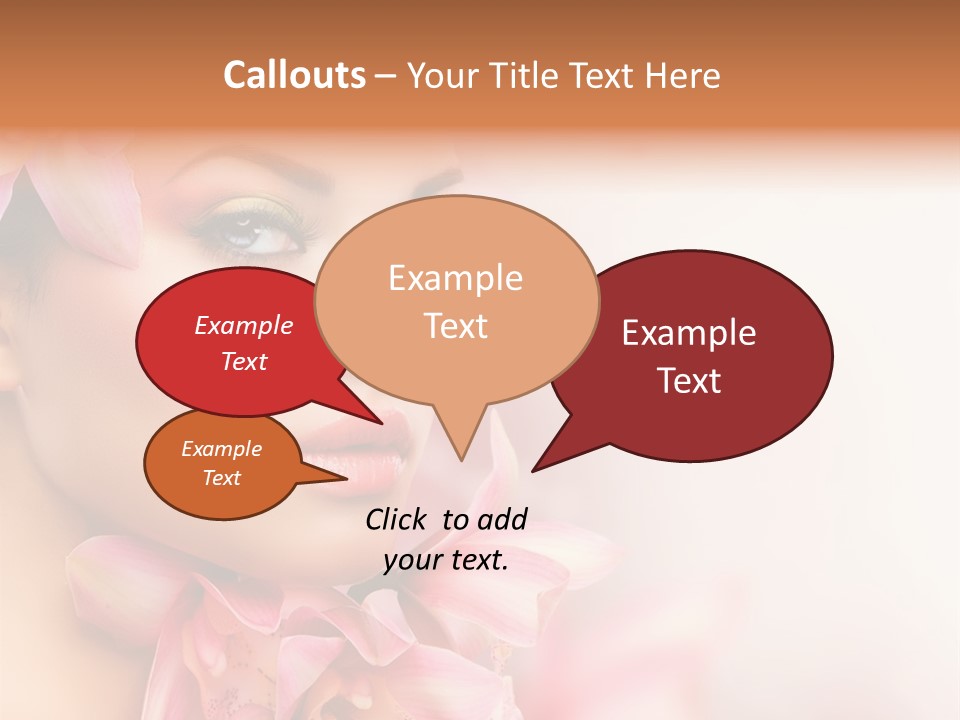 Background Brunette Head PowerPoint Template