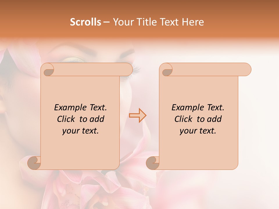 Background Brunette Head PowerPoint Template