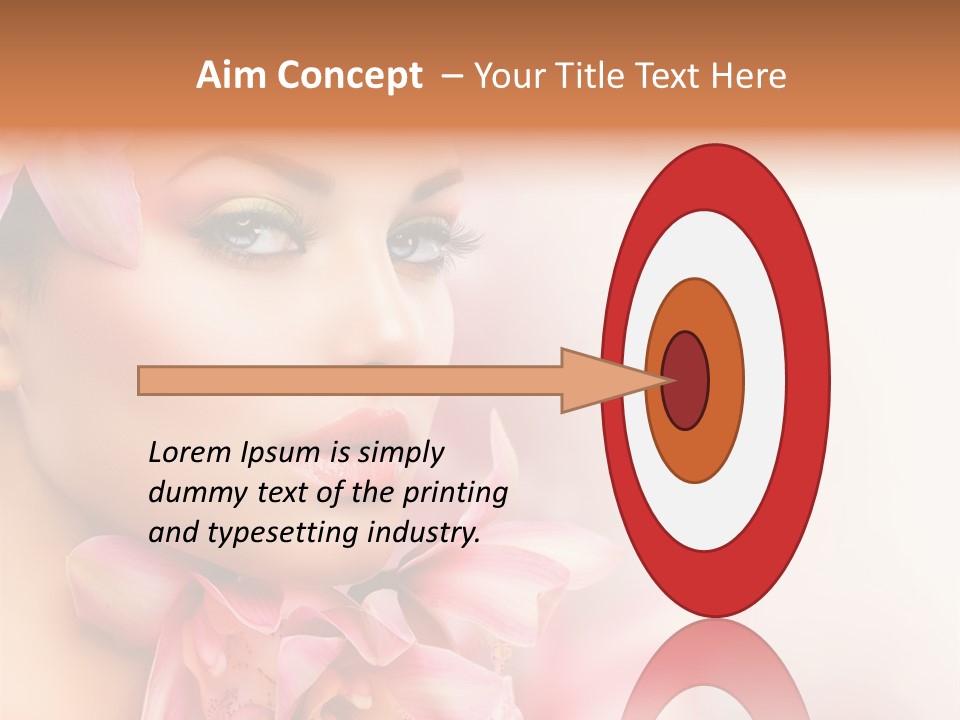 Background Brunette Head PowerPoint Template