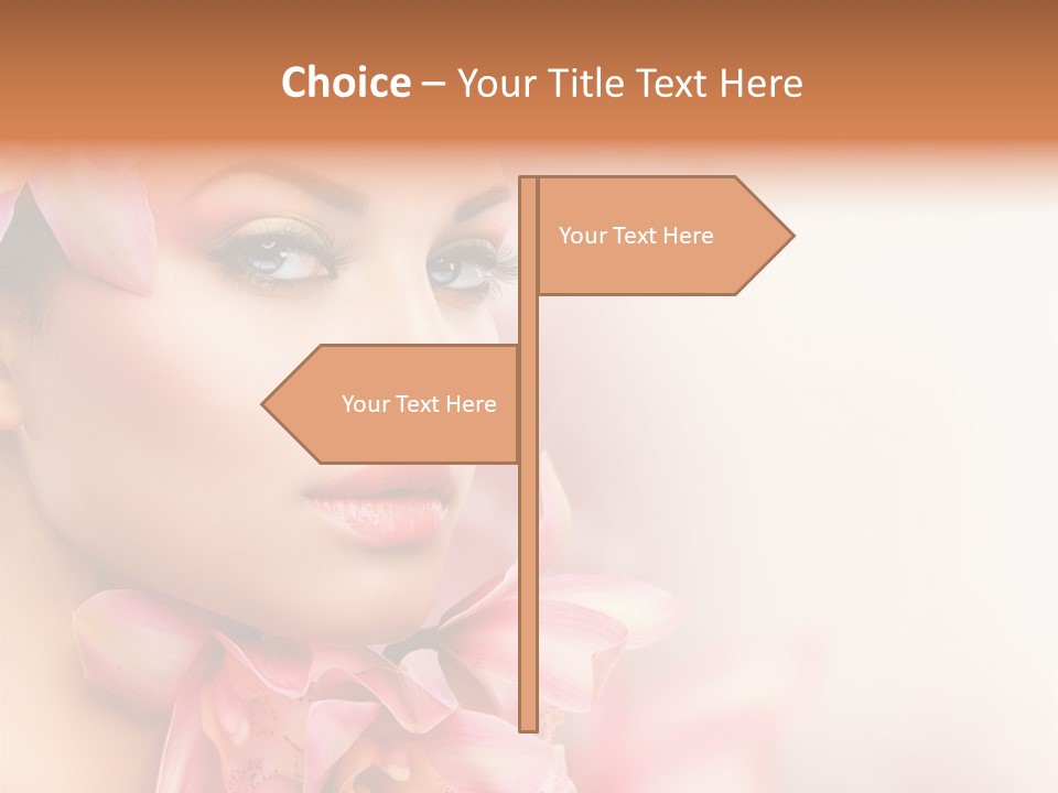 Background Brunette Head PowerPoint Template