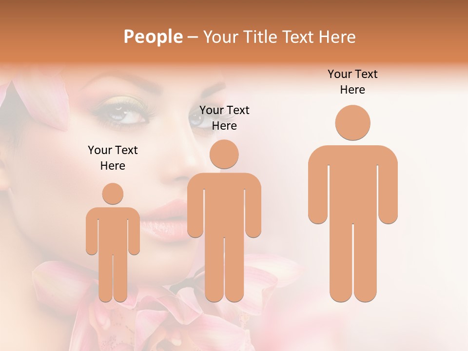 Background Brunette Head PowerPoint Template