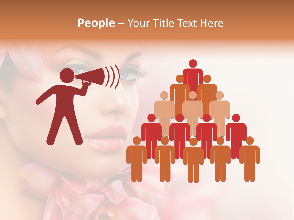 Background Brunette Head PowerPoint Template