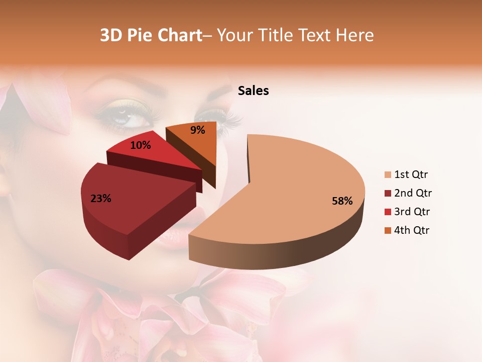 Background Brunette Head PowerPoint Template