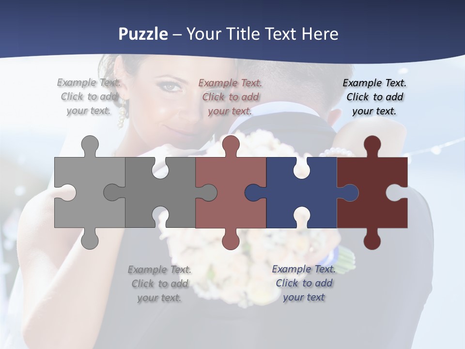 Green Bride Happy PowerPoint Template