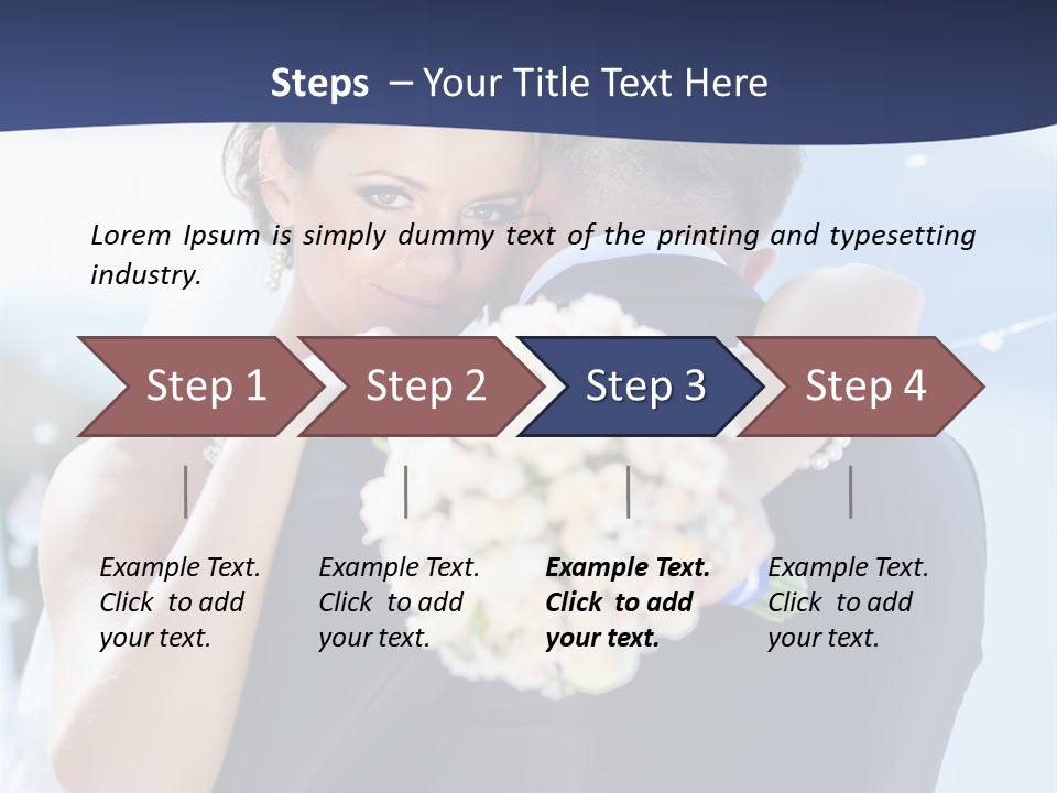Green Bride Happy PowerPoint Template