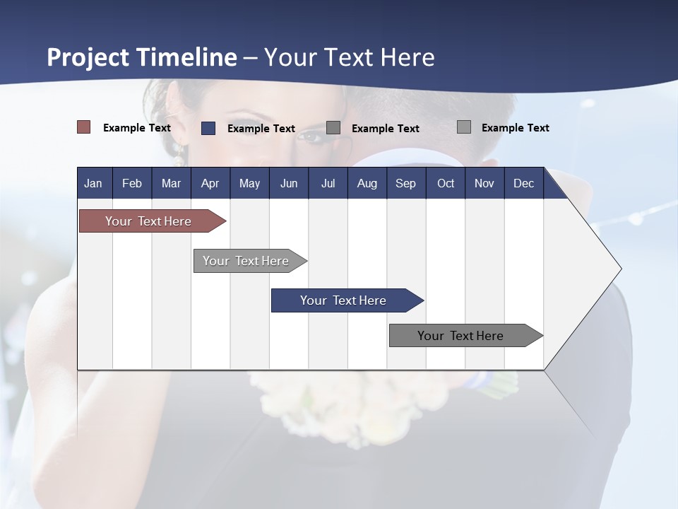 Green Bride Happy PowerPoint Template