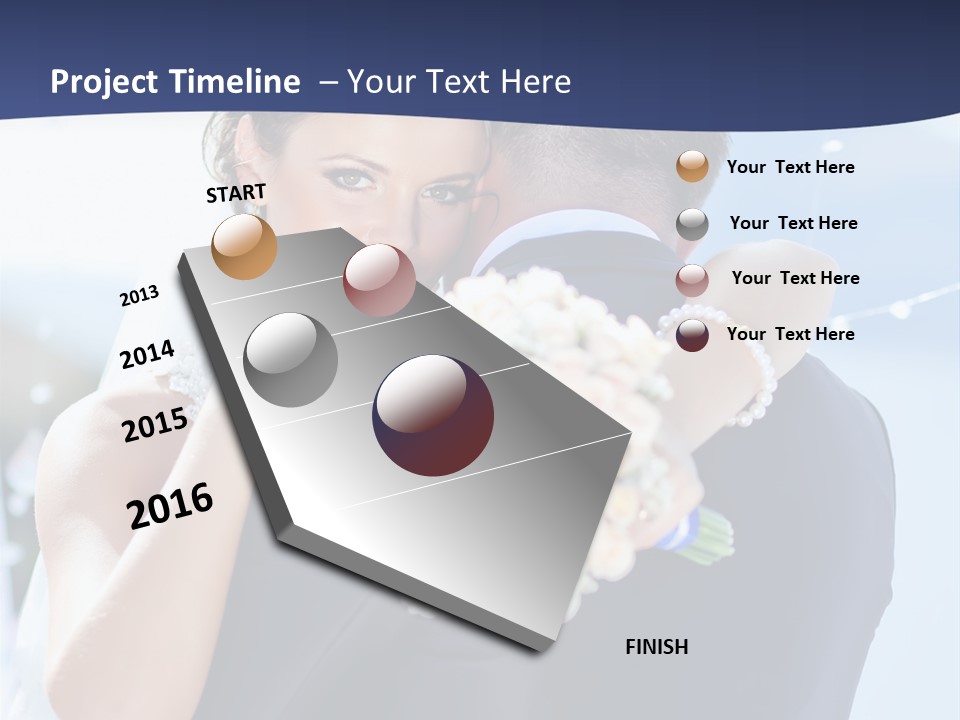 Green Bride Happy PowerPoint Template