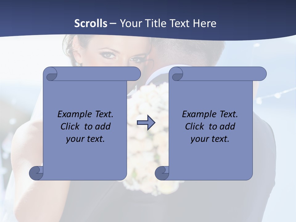 Green Bride Happy PowerPoint Template