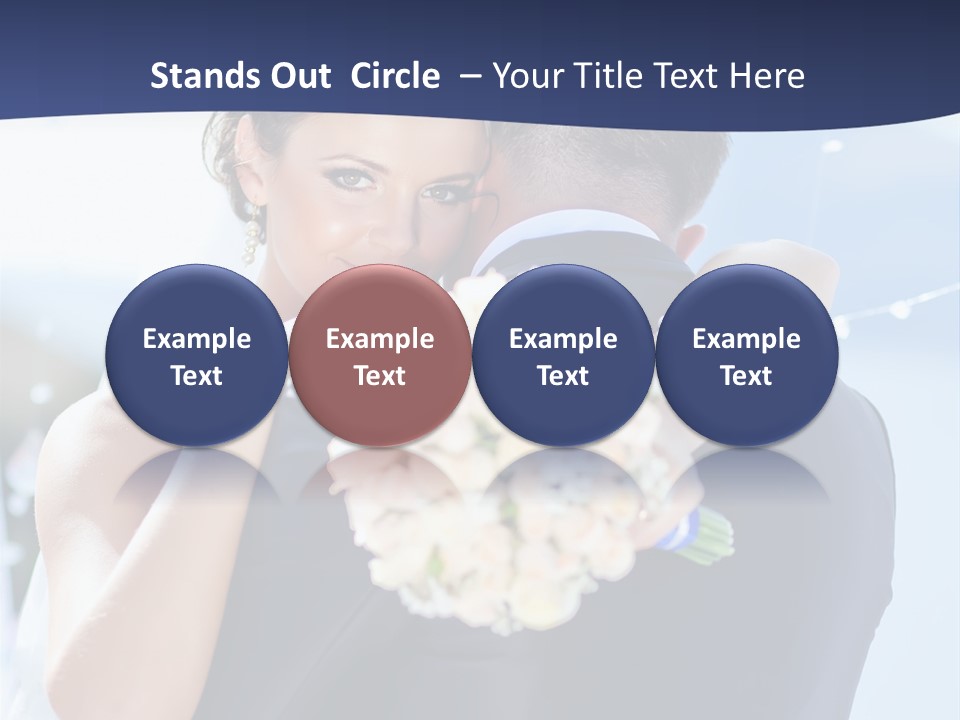 Green Bride Happy PowerPoint Template
