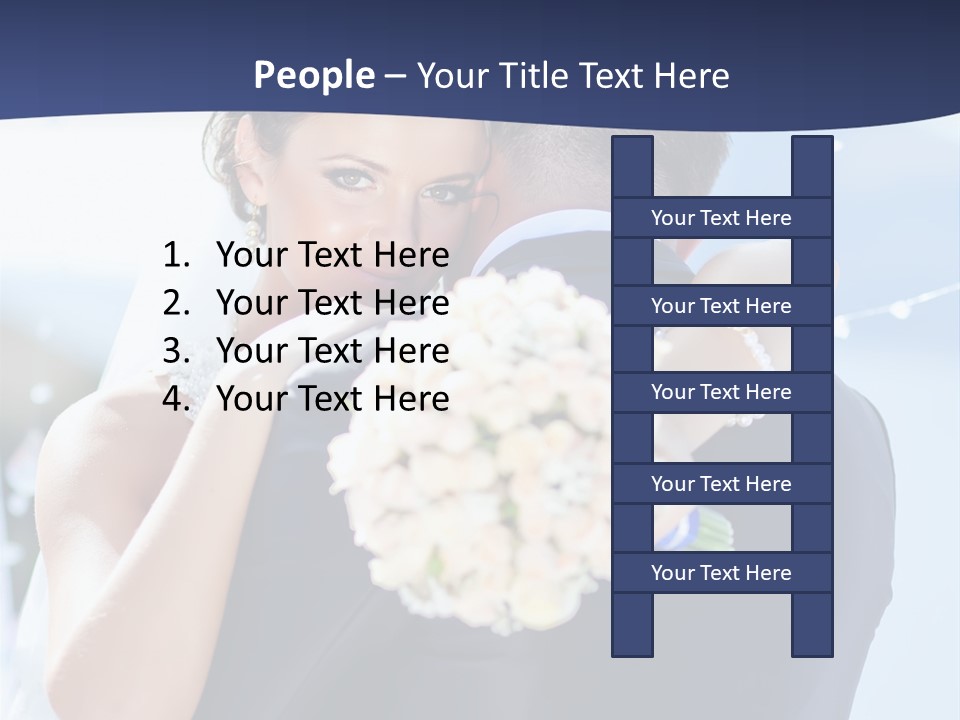 Green Bride Happy PowerPoint Template