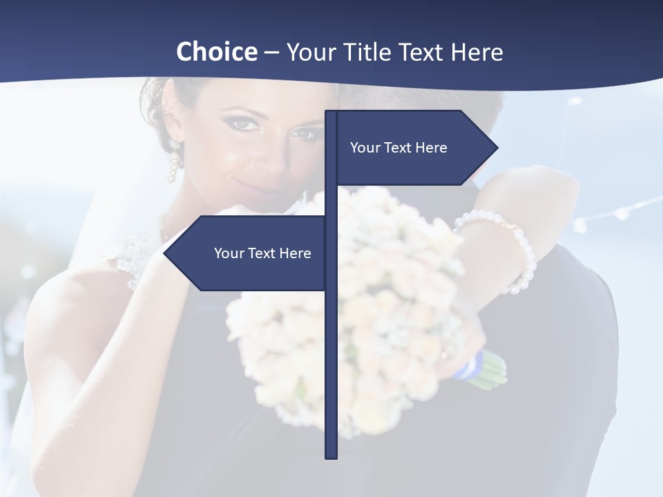 Green Bride Happy PowerPoint Template