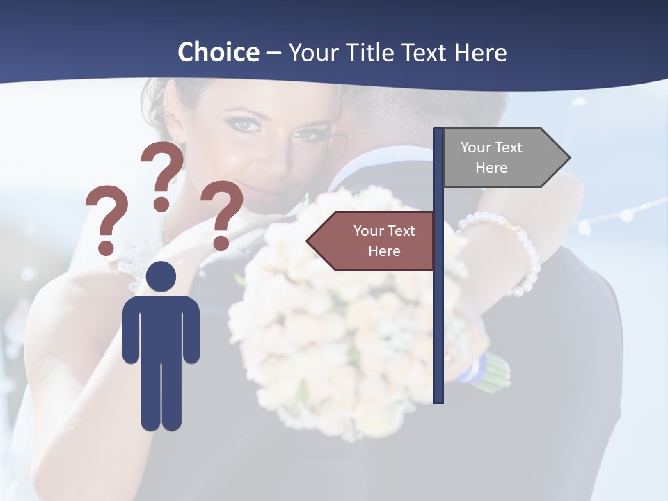 Green Bride Happy PowerPoint Template