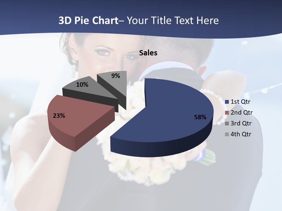 Green Bride Happy PowerPoint Template