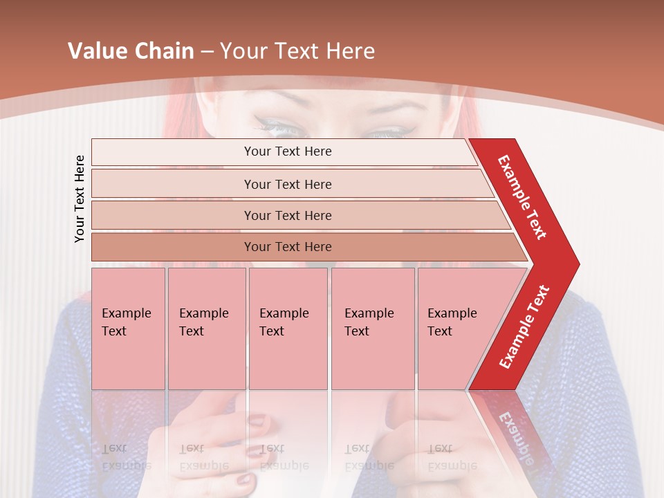 A Woman With Red Hair Holding A Cup Of Coffee PowerPoint Template