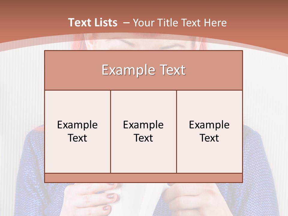 A Woman With Red Hair Holding A Cup Of Coffee PowerPoint Template