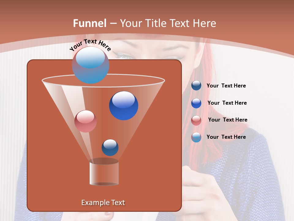 A Woman With Red Hair Holding A Cup Of Coffee PowerPoint Template