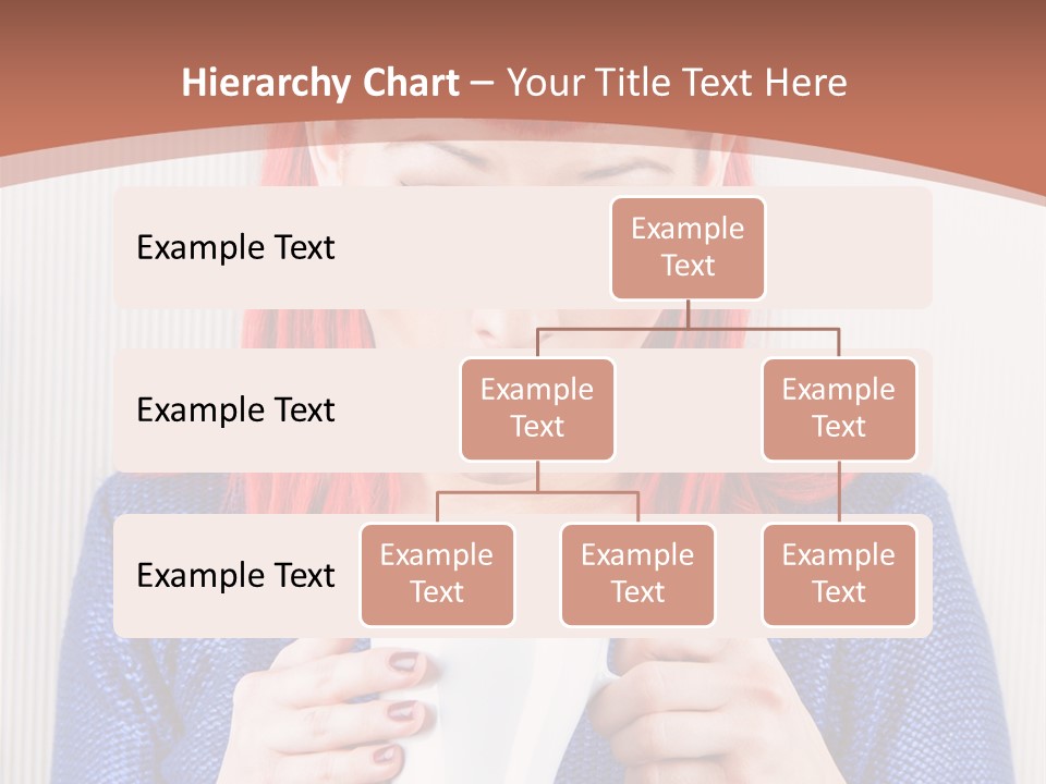 A Woman With Red Hair Holding A Cup Of Coffee PowerPoint Template