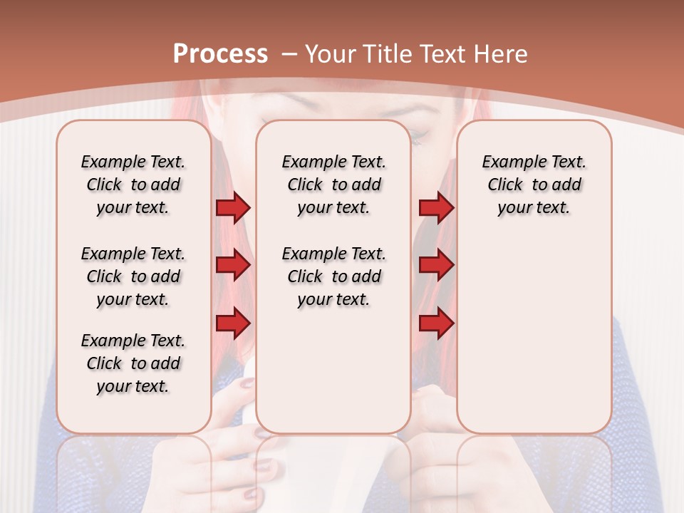 A Woman With Red Hair Holding A Cup Of Coffee PowerPoint Template