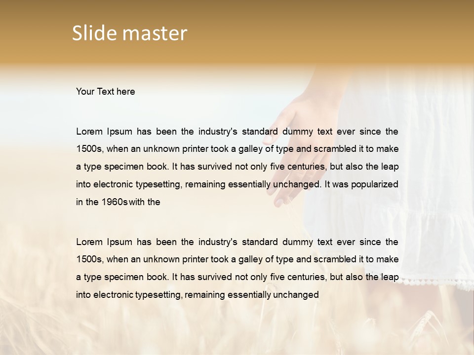 Wavy Hair Fashion Girl PowerPoint Template