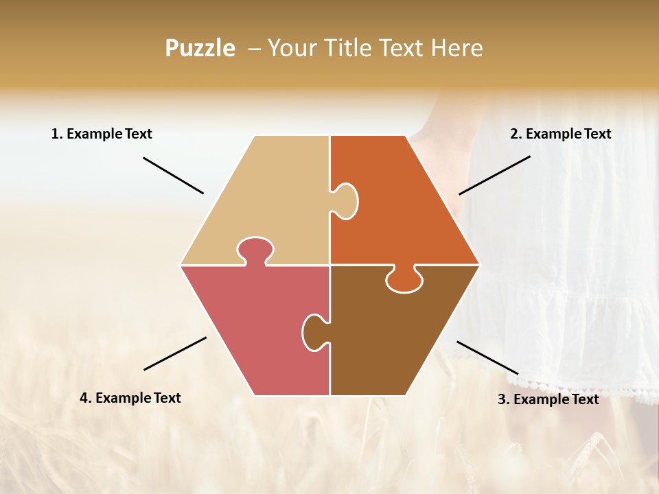 Wavy Hair Fashion Girl PowerPoint Template