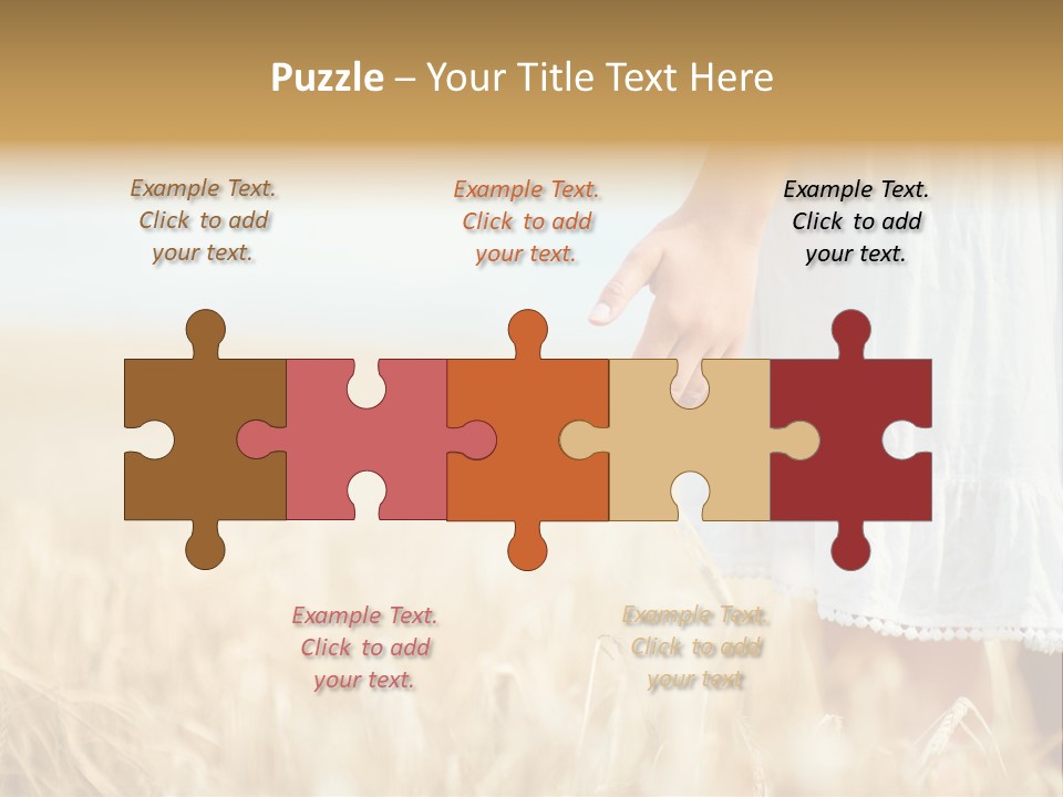 Wavy Hair Fashion Girl PowerPoint Template