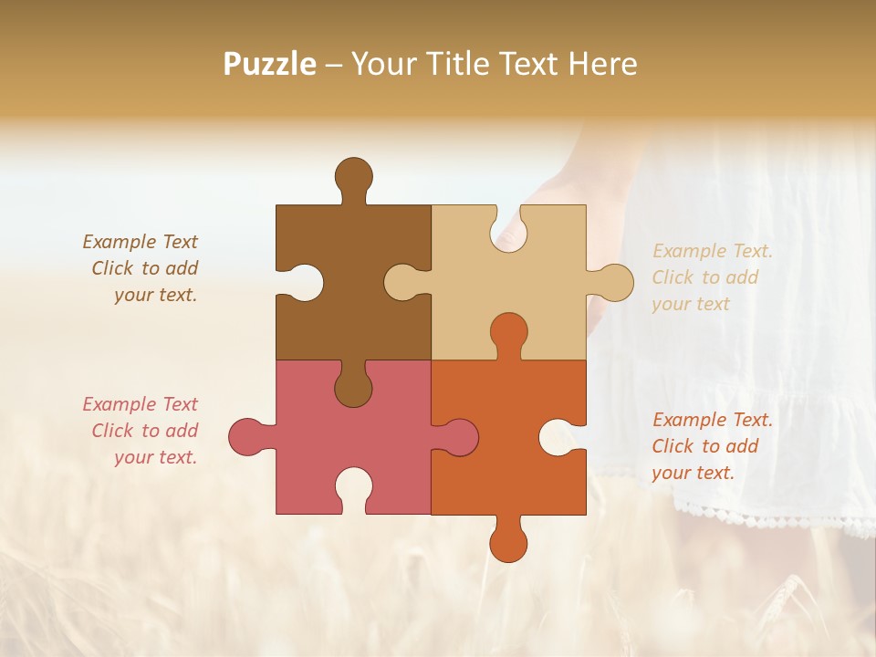 Wavy Hair Fashion Girl PowerPoint Template