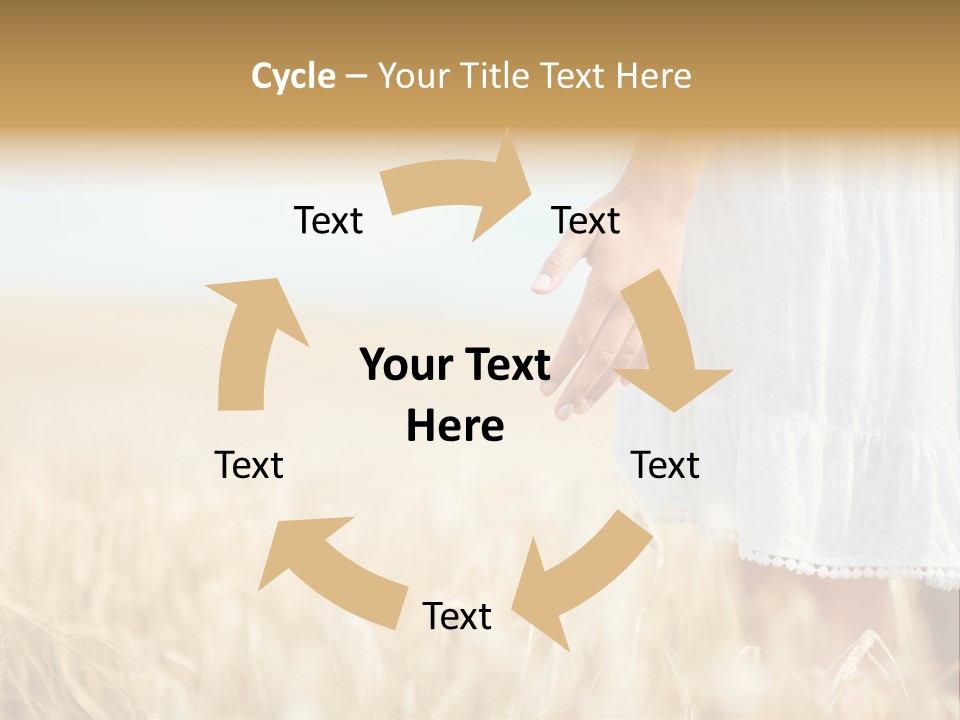 Wavy Hair Fashion Girl PowerPoint Template