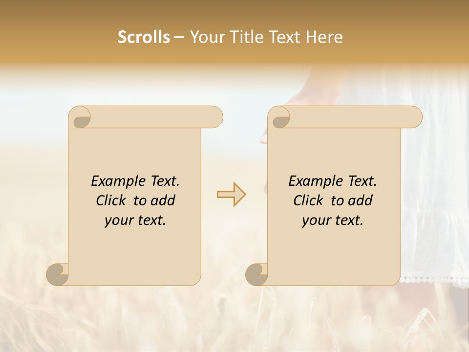 Wavy Hair Fashion Girl PowerPoint Template