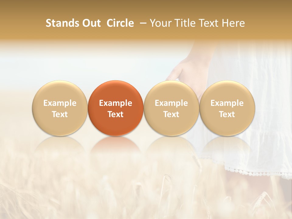 Wavy Hair Fashion Girl PowerPoint Template