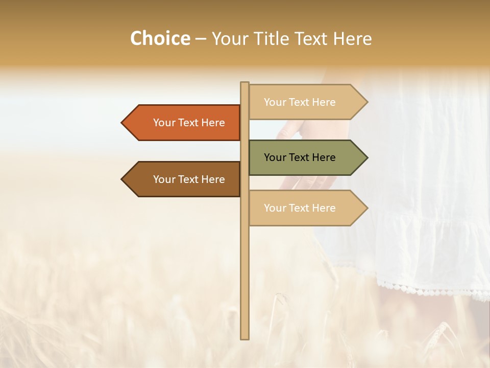 Wavy Hair Fashion Girl PowerPoint Template