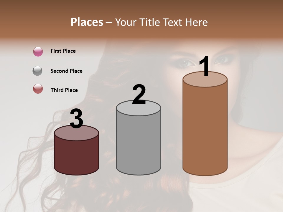 Wavy Hair Fashion Girl PowerPoint Template