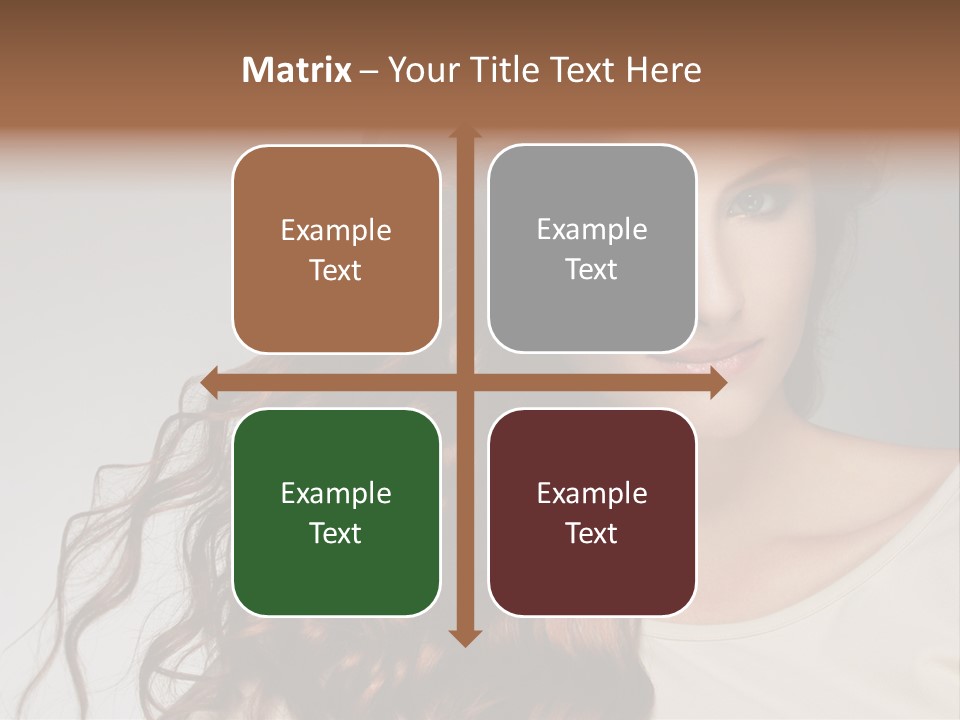 Wavy Hair Fashion Girl PowerPoint Template