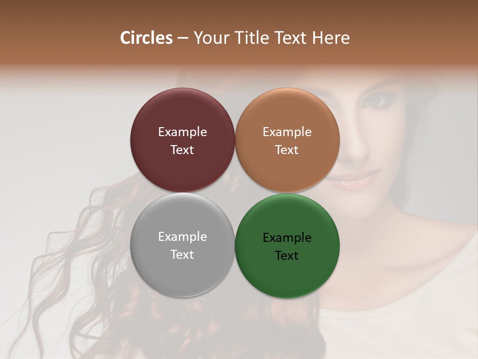 Wavy Hair Fashion Girl PowerPoint Template